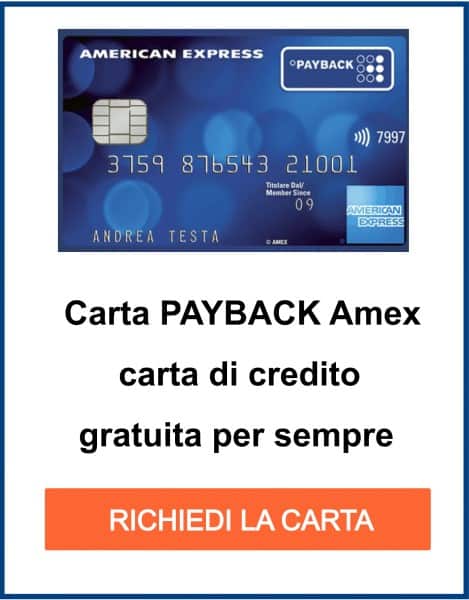 Carta Payback American Express, migliore carta di credito gratuita