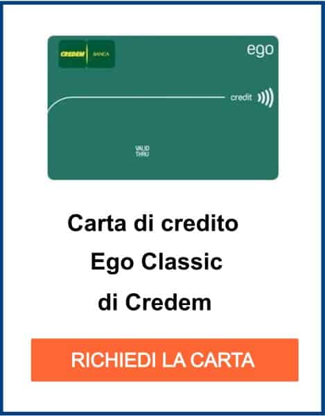 Carta di credito Ego Classic di Credem