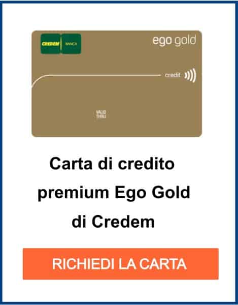 carta di credito premium Ego Gold di Credem
